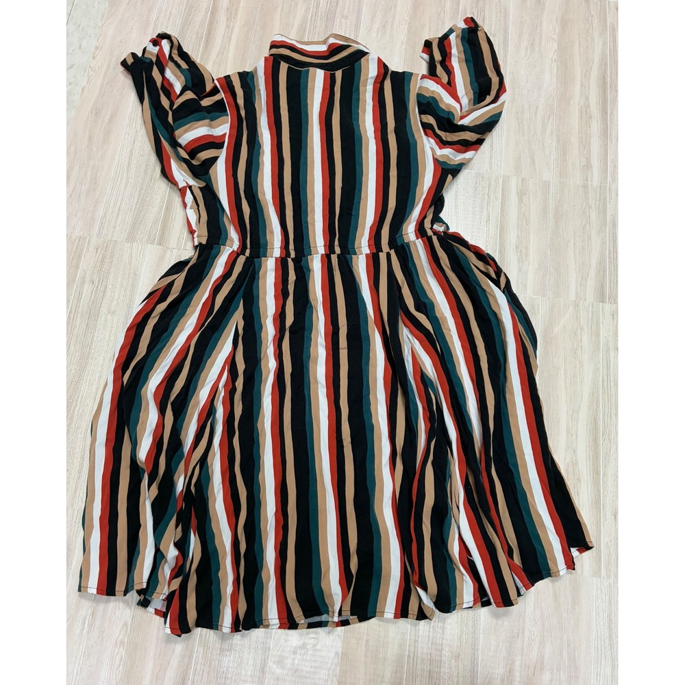 Torrid Striped Collared Button Front Shirtdress F… - image 7